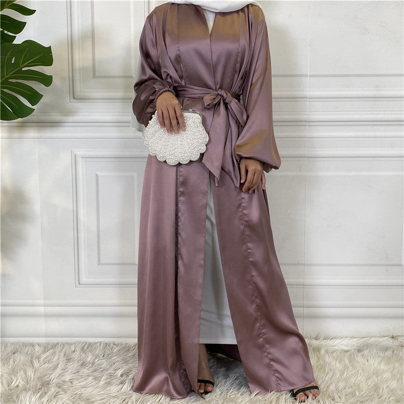 Kimono Mikasa en satin Premium de Dubai avec ceinture