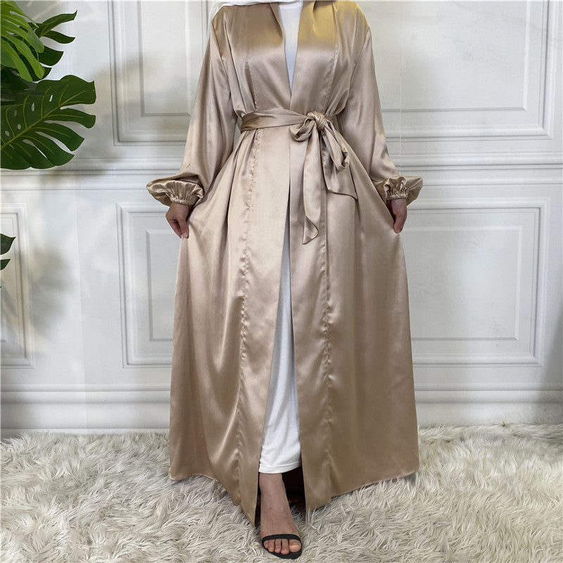 Kimono Mikasa en satin Premium de Dubai avec ceinture